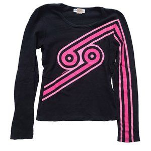 Vintage BonBon Long Sleeve Tshirt By Yumpop, Black, Medium